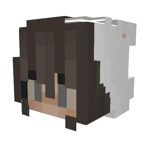 ChuRic6 Minecraft avatar head, 3D render