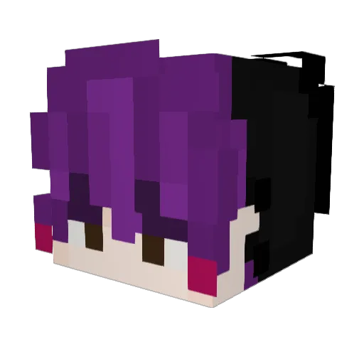 Chu_G Minecraft avatar head, 3D render