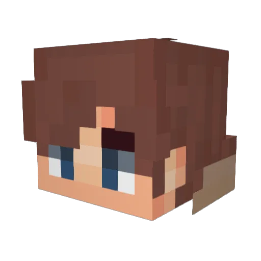 Chu_Teacher Minecraft avatar head, 3D render
