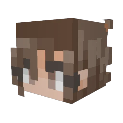 Chuan99 Minecraft avatar head, 3D render