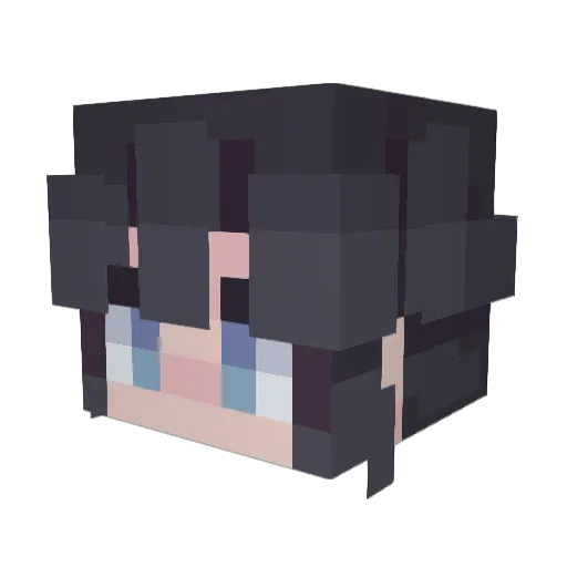Chuang_Xiang Minecraft avatar head, 3D render