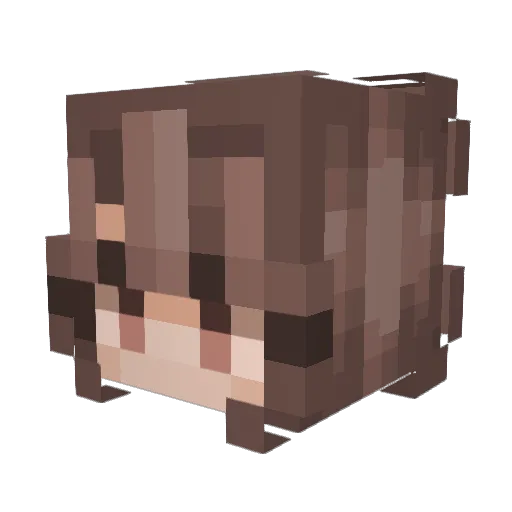 Chuapikc Minecraft avatar head, 3D render