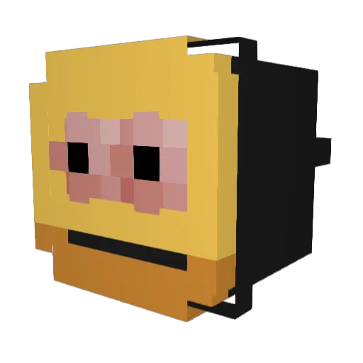 ChubGlub Minecraft avatar head, 3D render