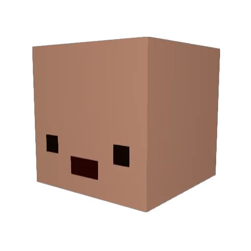 ChubN Minecraft avatar head, 3D render