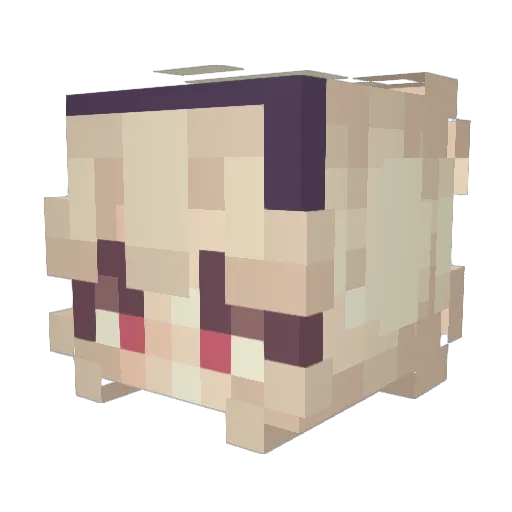 ChubTubbz Minecraft avatar head, 3D render