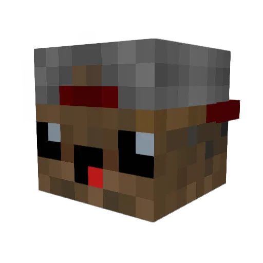 ChubaChupz Minecraft avatar head, 3D render