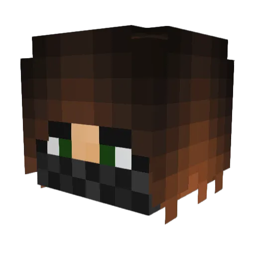 Chubalon Minecraft avatar head, 3D render