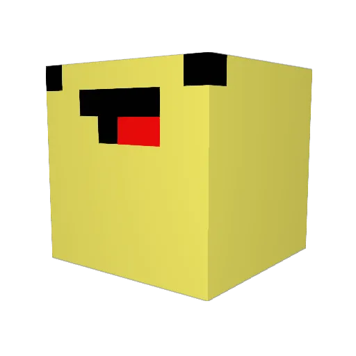 ChubbieChick Minecraft avatar head, 3D render