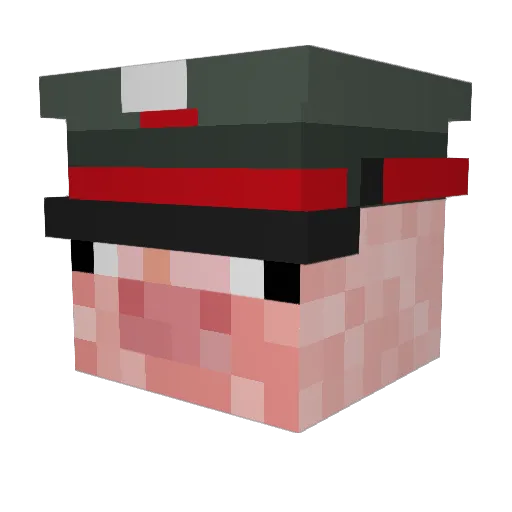 Chubboos Minecraft avatar head, 3D render