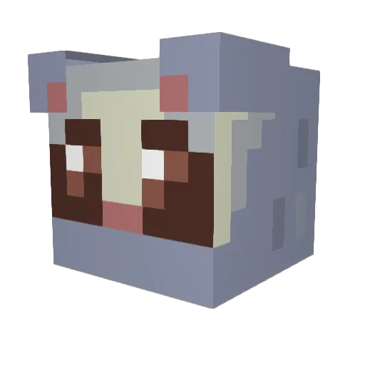 ChubbyCheeks49 Minecraft avatar head, 3D render