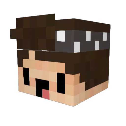 ChubbyFTW Minecraft avatar head, 3D render