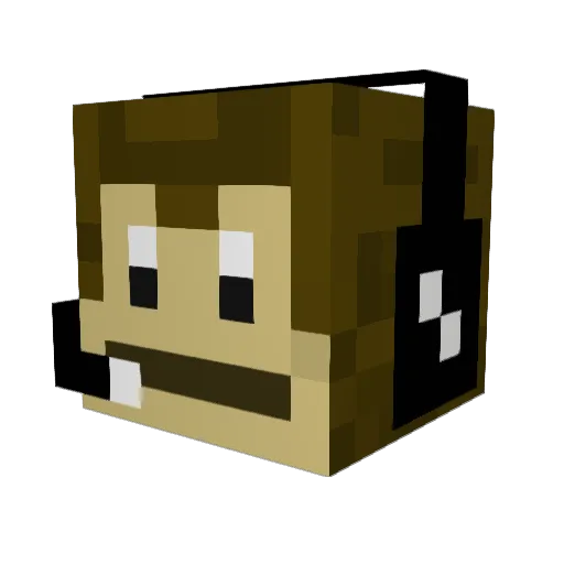 ChubbyMonkey04 Minecraft avatar head, 3D render