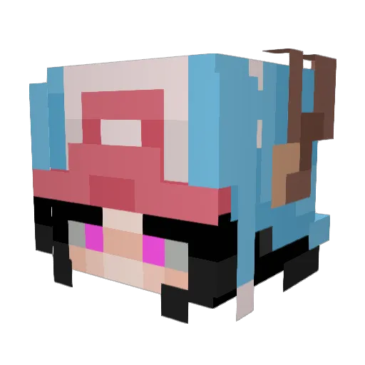 ChubbyMunchies Minecraft avatar head, 3D render