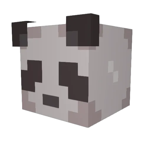 ChubbyPanda12 Minecraft avatar head, 3D render