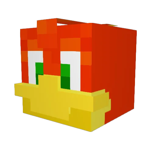 ChubbyYak Minecraft avatar head, 3D render