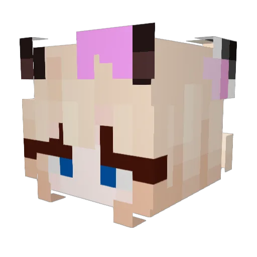 Chubby_Cow Minecraft avatar head, 3D render