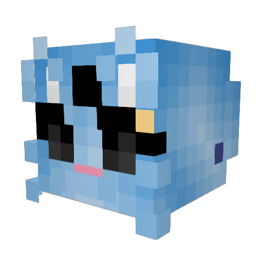 Chubcloud Minecraft avatar head, 3D render