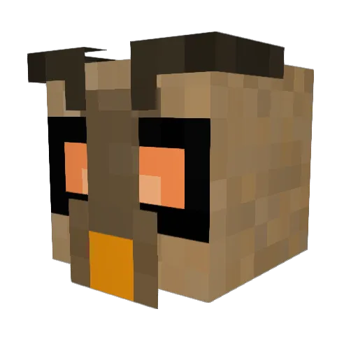 Chubi_Sea Minecraft avatar head, 3D render