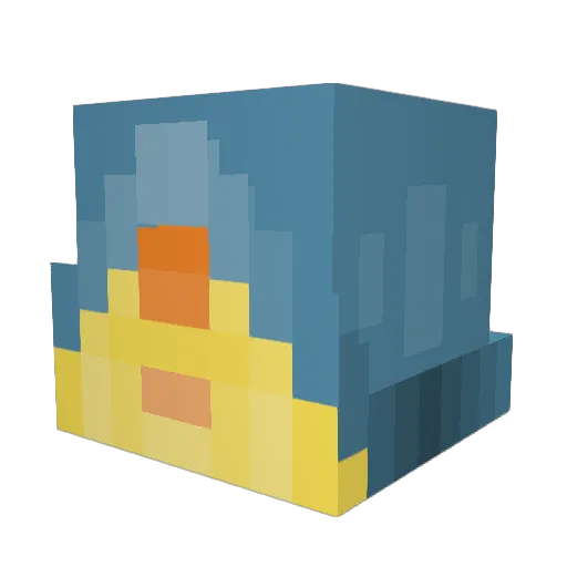 Chubikon Minecraft avatar head, 3D render