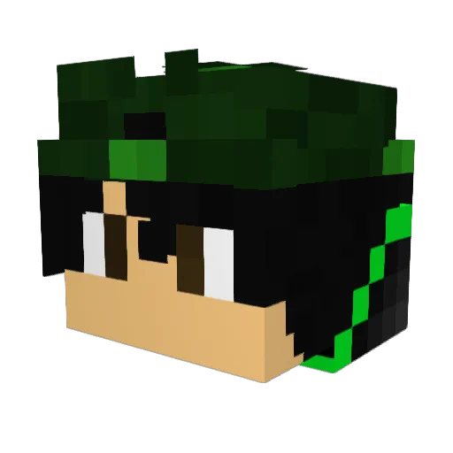 Chubin Minecraft avatar head, 3D render