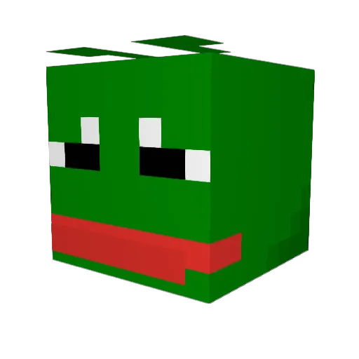 Chubsta Minecraft avatar head, 3D render