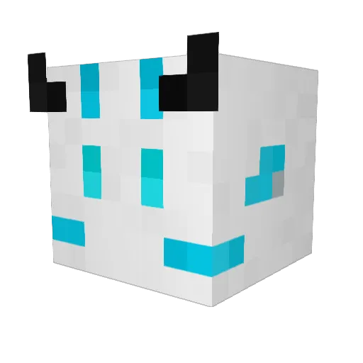 ChubuPeng Minecraft avatar head, 3D render