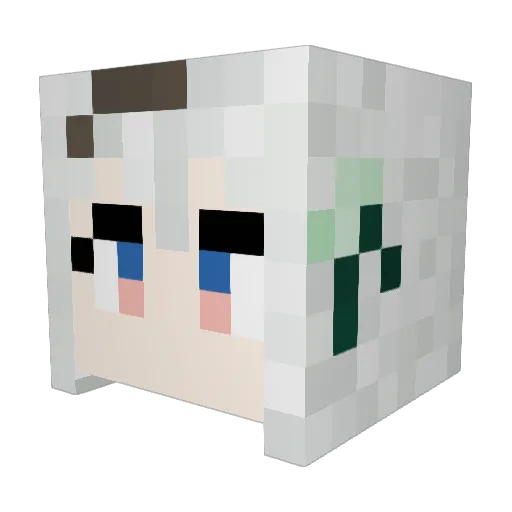 Chucheflow Minecraft avatar head, 3D render