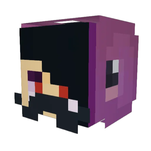 Chuchusaur Minecraft avatar head, 3D render