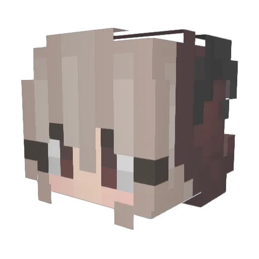 Chuck18 Minecraft avatar head, 3D render