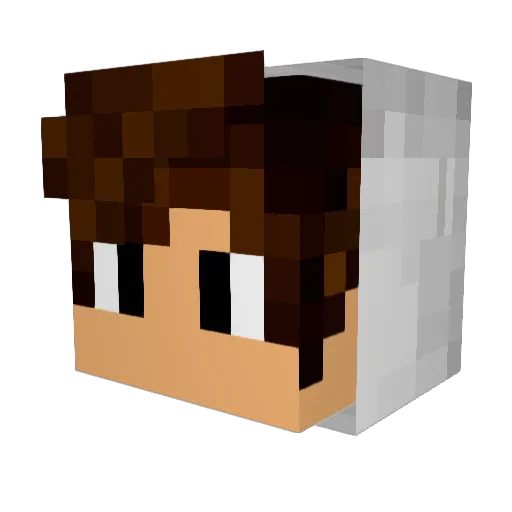Chuck59 Minecraft avatar head, 3D render