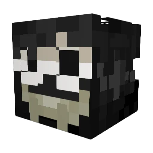 ChuckBlivious Minecraft avatar head, 3D render