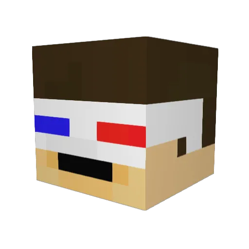 ChuckCharles01 Minecraft avatar head, 3D render