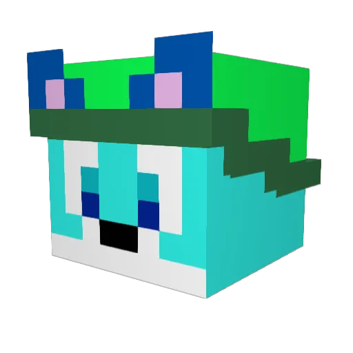 ChuckHD8 Minecraft avatar head, 3D render