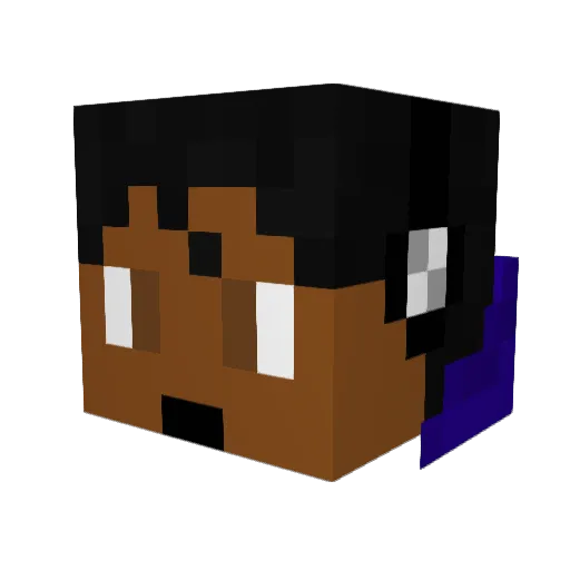 ChuckRansom Minecraft avatar head, 3D render