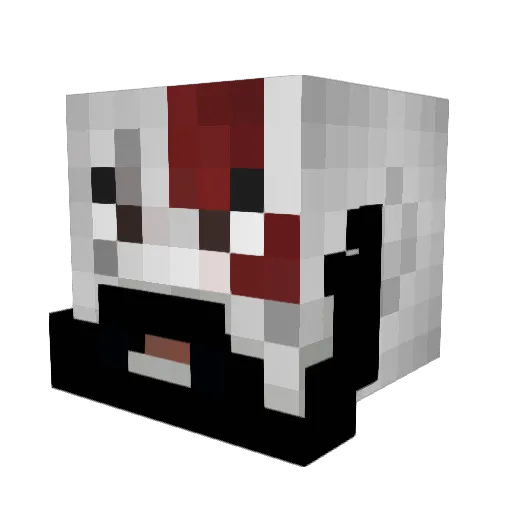 ChuckSDB Minecraft avatar head, 3D render