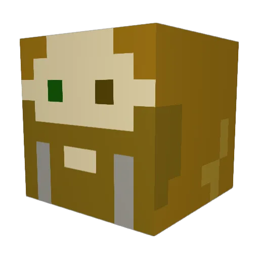 Chuckedup Minecraft avatar head, 3D render