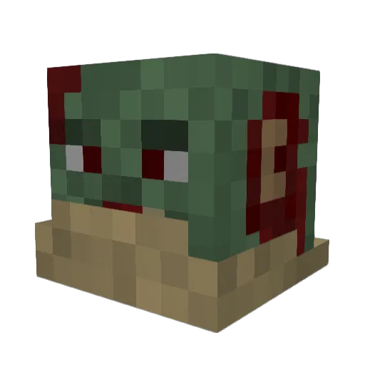 Chuckie24 Minecraft avatar head, 3D render