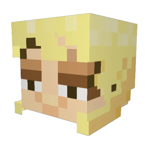 ChuckleLot Minecraft avatar head, 3D render