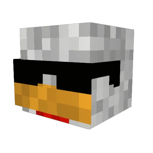 Chuckles_6 Minecraft avatar head, 3D render