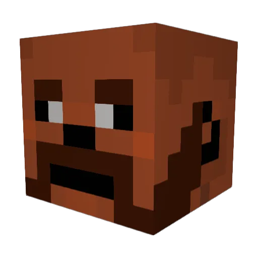 Chuckp333 Minecraft avatar head, 3D render