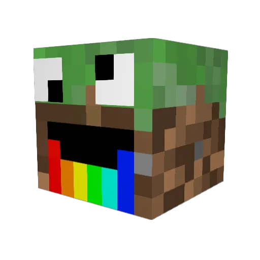 Chucksmob Minecraft avatar head, 3D render