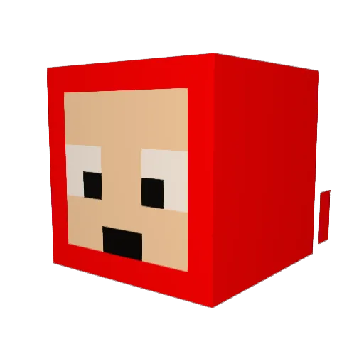 Chucky9977 Minecraft avatar head, 3D render