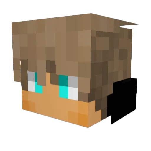 Chuckyluki Minecraft avatar head, 3D render
