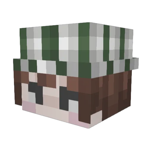Chuckyohh Minecraft avatar head, 3D render