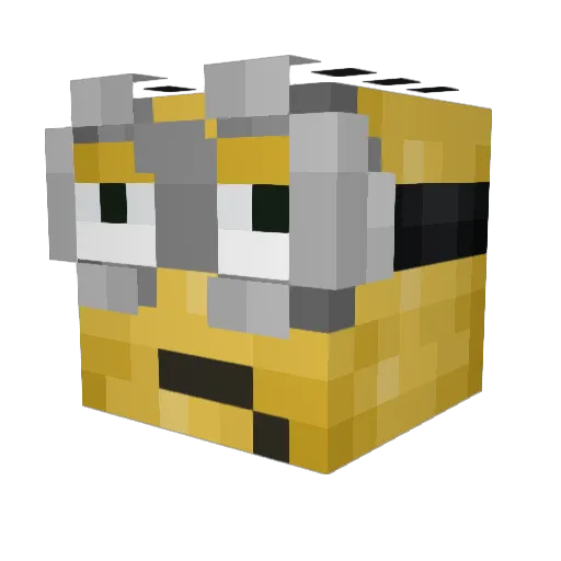 Chuckypelvis Minecraft avatar head, 3D render