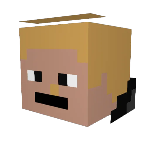 ChuckysChild Minecraft avatar head, 3D render