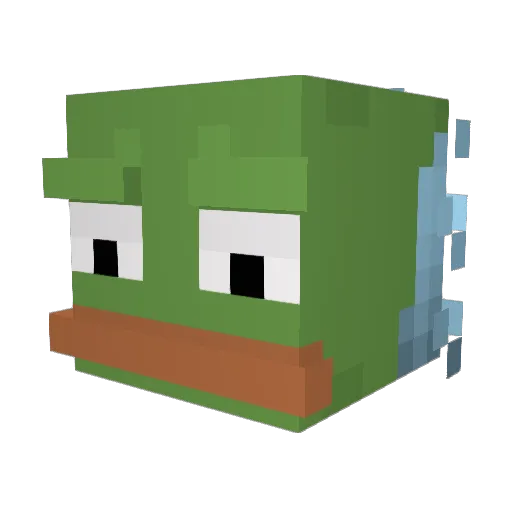 Chudila_F Minecraft avatar head, 3D render