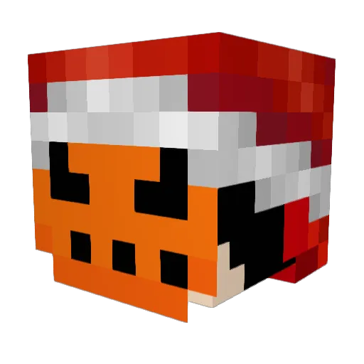 Chuduuu Minecraft avatar head, 3D render