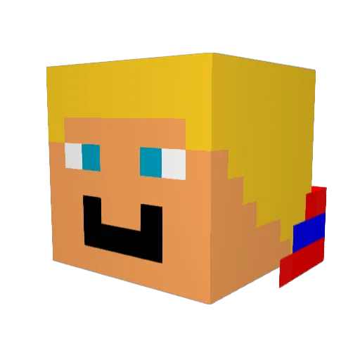 Chudvan Minecraft avatar head, 3D render