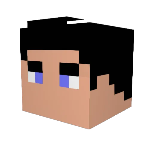 Chudyrzmij Minecraft avatar head, 3D render